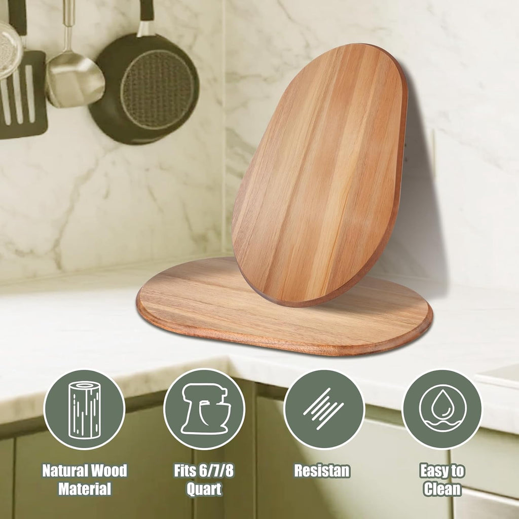 PQPO Wooden Sliding Mat for Kitchen Attachments, Tabletop Sliders, and Blender