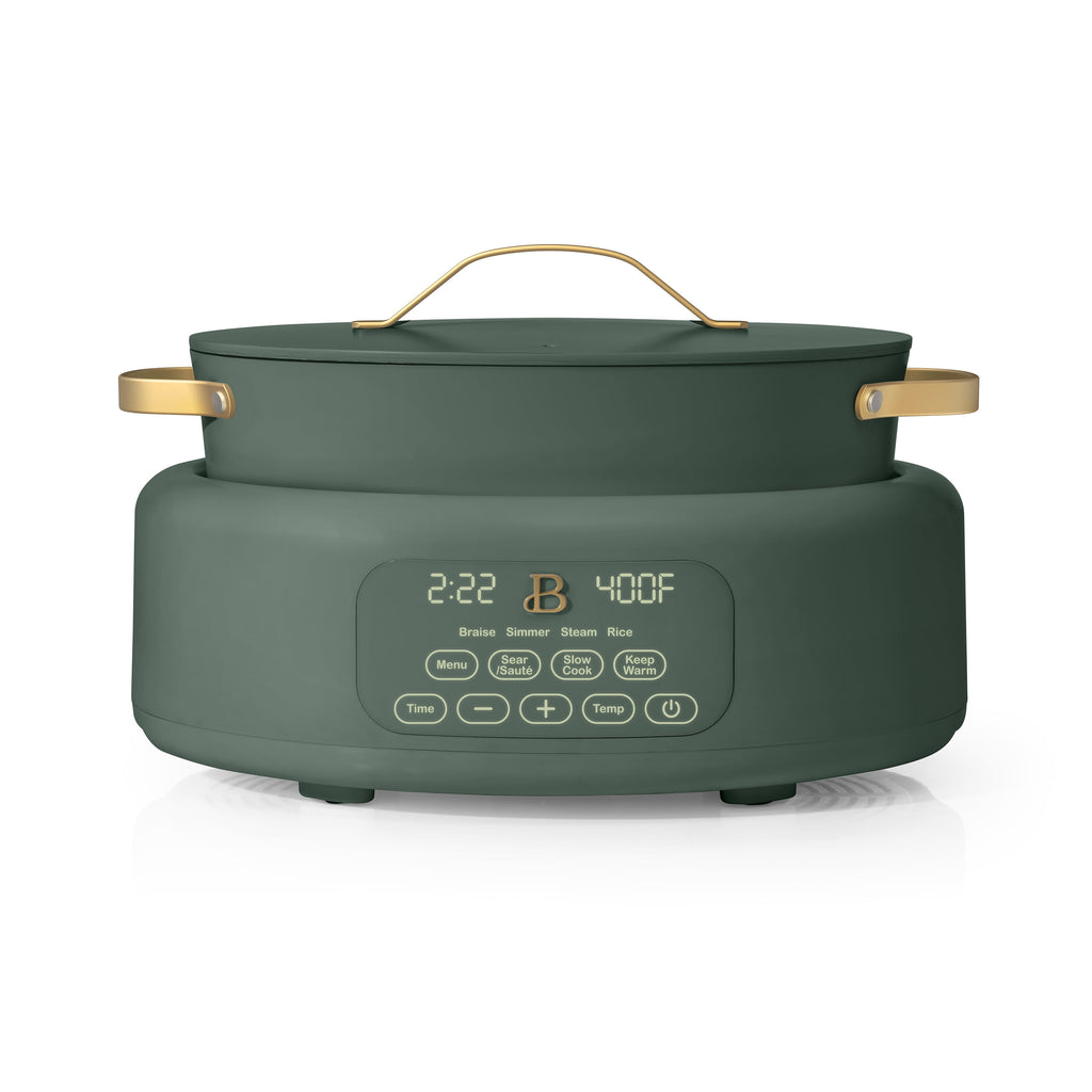 Beautiful 10 in 1, 6 Qt Electric Multi-Cooker, Thyme Green by Drew Barrymore