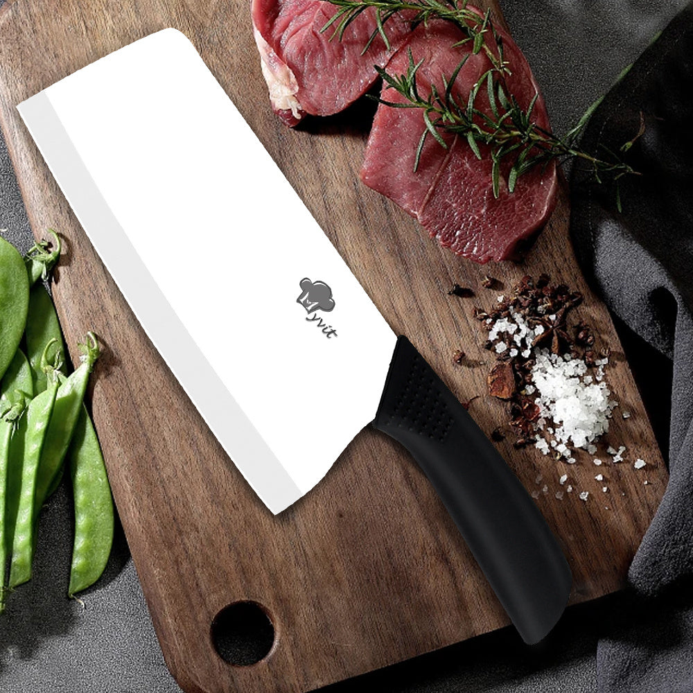 Ceramic Knife 7" Rustproof Vegetable Cleaver Knife Nakiri Lightweight Kitchen Paring Knife with Cover Chopping Knife Slicing Cutter