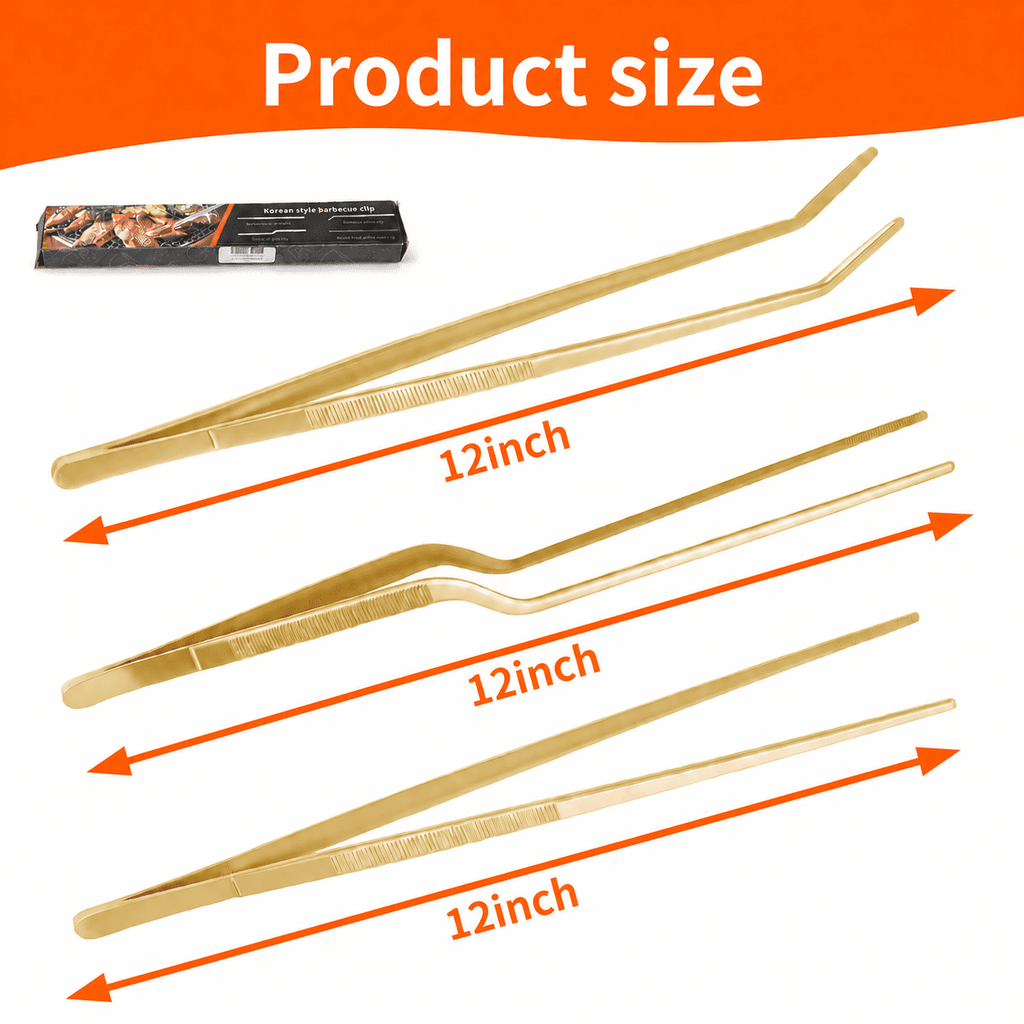3 Pcs 12-inch Kitchen Tweezers Precision Serrated Tips Cooking Tweezers Stainless Steel Nonslip Professional Chef Tools Kitchen Tools for BBQ Plating and Serving (Silver)