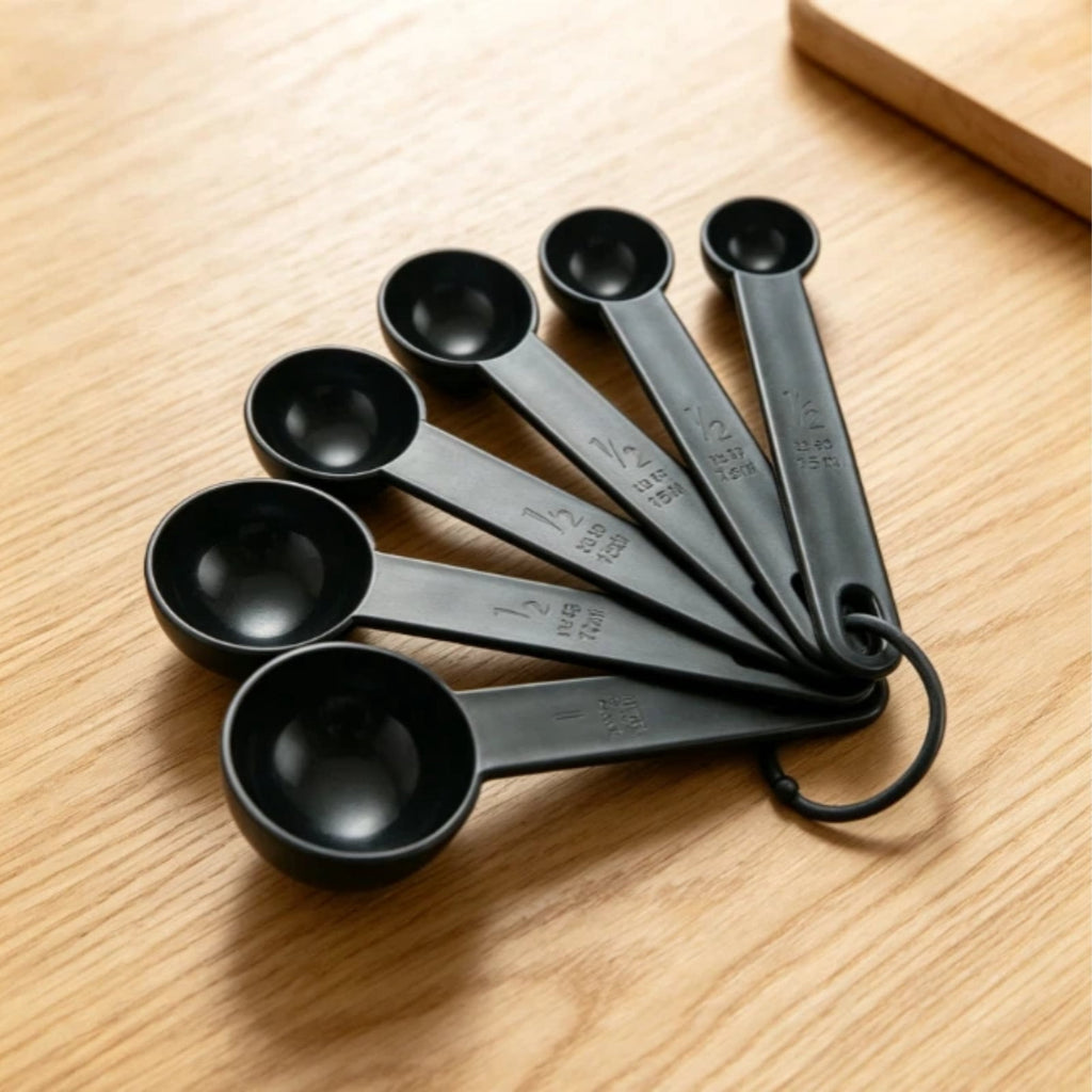 Moocorvic 5Pcs/set Measuring Spoon For Baking Plastic Teaspoon Tablespoon Utensil Kitchen