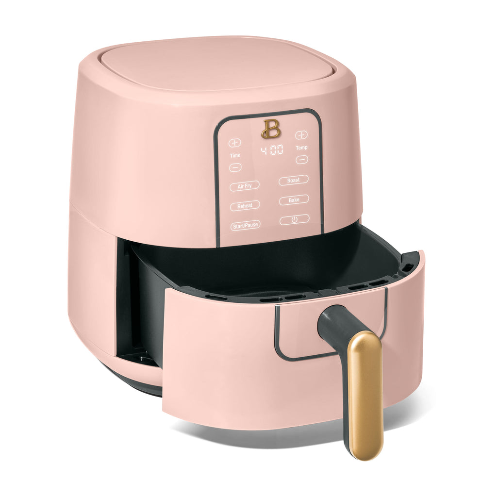 Beautiful 3 Qt Air Fryer with TurboCrisp Technology, EverGood Non-Toxic Ceramic Nonstick Coating, Chocolate by Drew Barrymore