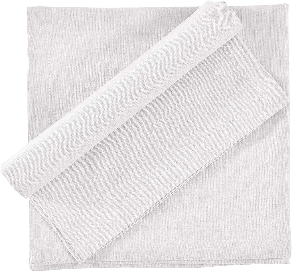 Fingercraft Cloth Napkin, Solid Color Cotton Linen Blend Table Napkins, Soft and Absorbent Fabric, Set of 12, Blush Pink