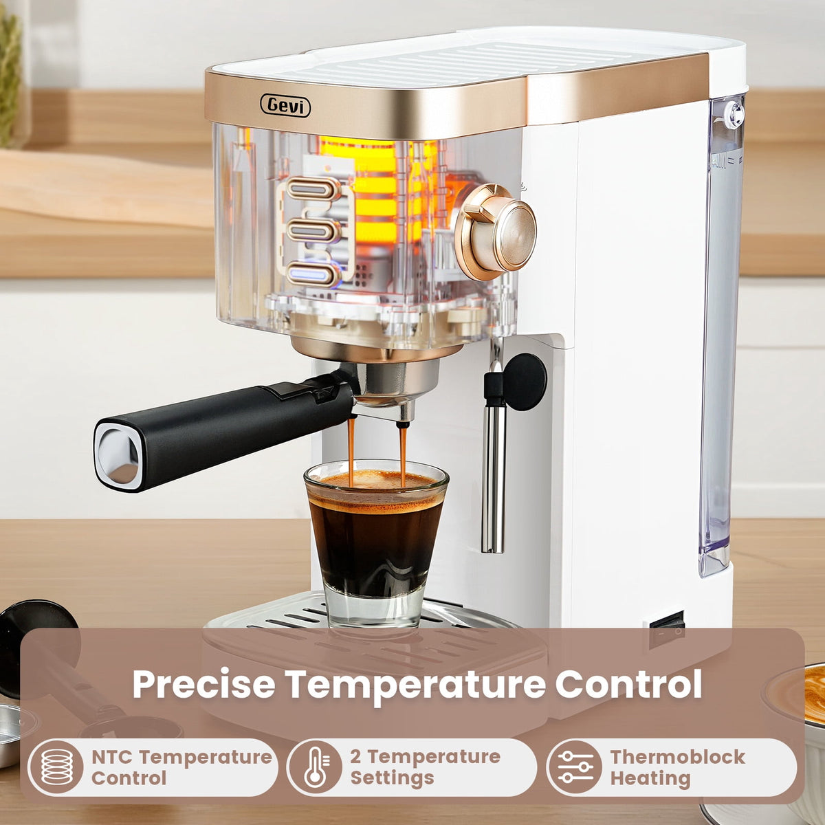 Gevi 20 Bar Espresso Machine, Coffee Maker with Milk Frother