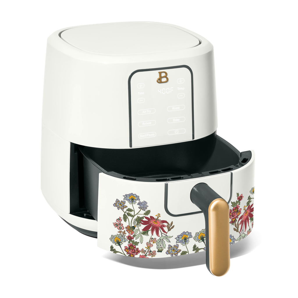 Beautiful 3 Qt Air Fryer with TurboCrisp Technology, EverGood Non-Toxic Ceramic Nonstick Coating, Chocolate by Drew Barrymore