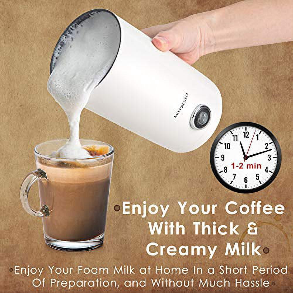 Mixpresso Electric Milk Frother - Latte Art Steamer, Electric Cappuccino Machine And Milk Warmer, Coffee Frother Maker & Hot Chocolate Maker