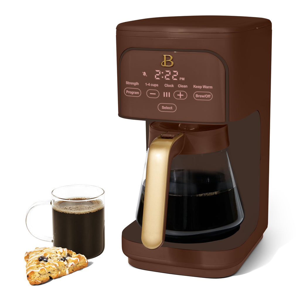 Beautiful by Drew Barrymore 12-Cup Programmable Coffee Maker, White Icing