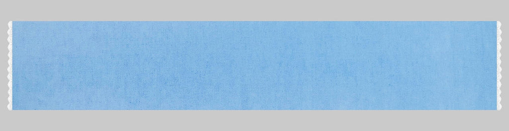 Fingercraft Table Runners, Cotton Dinner Table Centerpiece with Beautiful Premium Lace, Home and Dining Aqua-90