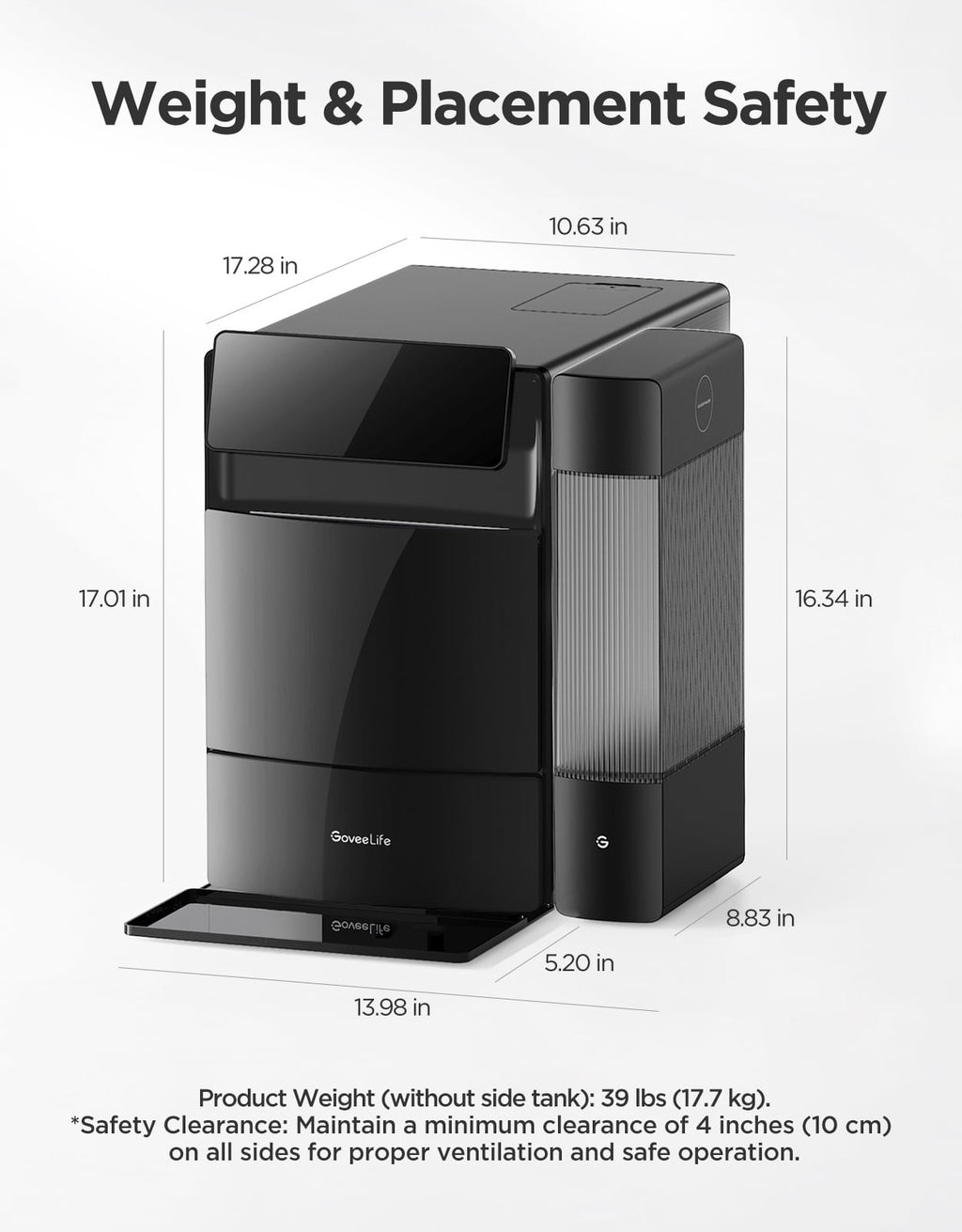 Govee Smart Nugget Ice Maker Pro - 60 lb Ice Nuggets