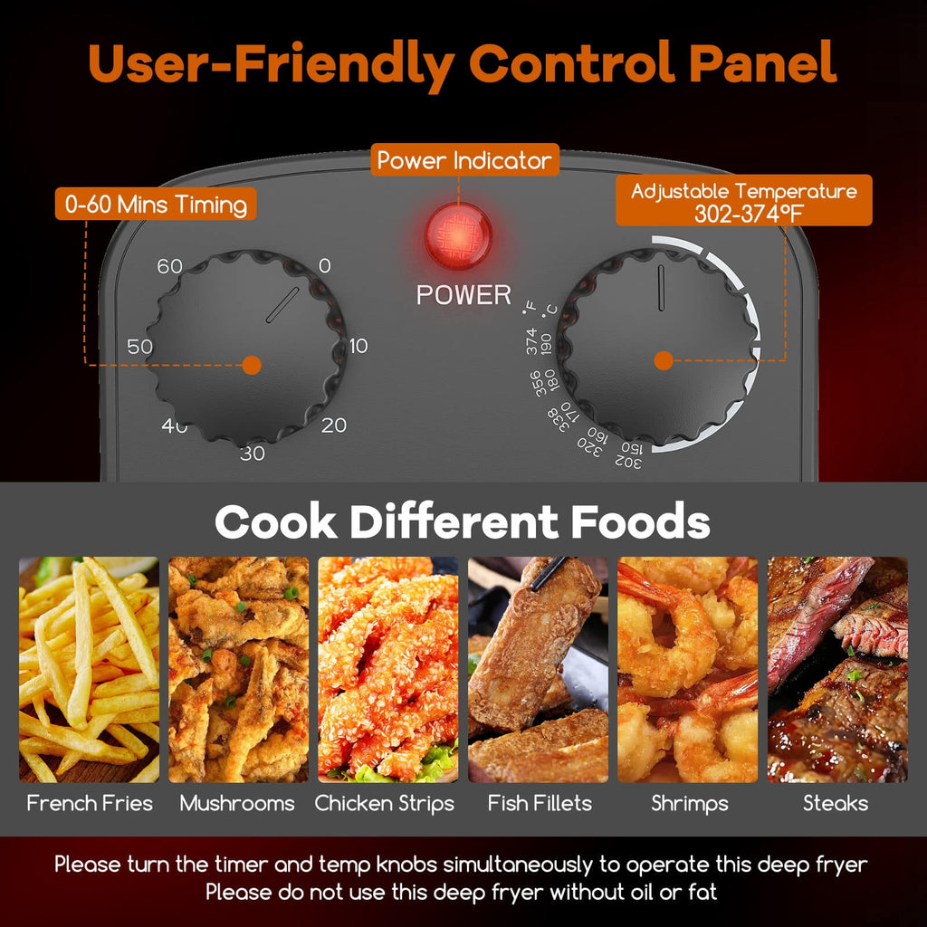 Costway Electric Deep Fryer 3.2 QT/12-Cup Stainless Steel 1700W with Frying Basket Silver