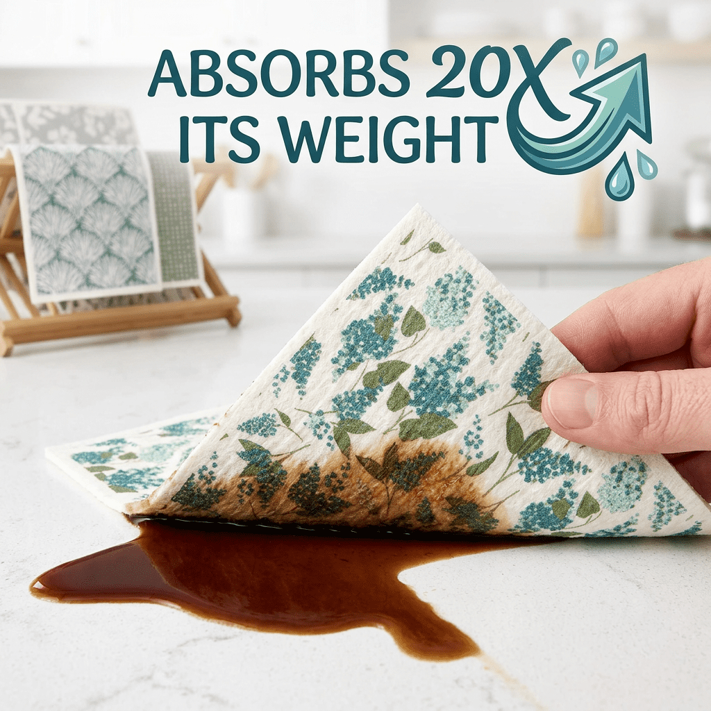 Xiyztok 12Pcs Swedish Dishcloths Highly Absorbent Kitchen Dish Cloths Reusable Dish Towels Non Scratch Dish Rags Soft Cotton Cleaning Cloth for Washing Cleaning Scrubbing Kitchen Dishes Bathroom