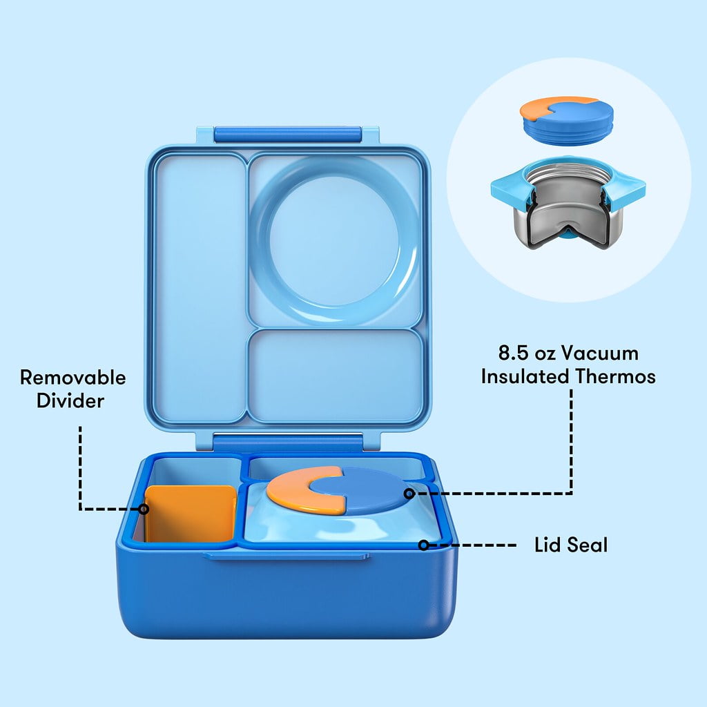 OmieBox Bento Box for Kids - Insulated Bento Lunch Box with Leak Proof Thermos Food Jar - Blue Sky by OmieLife
