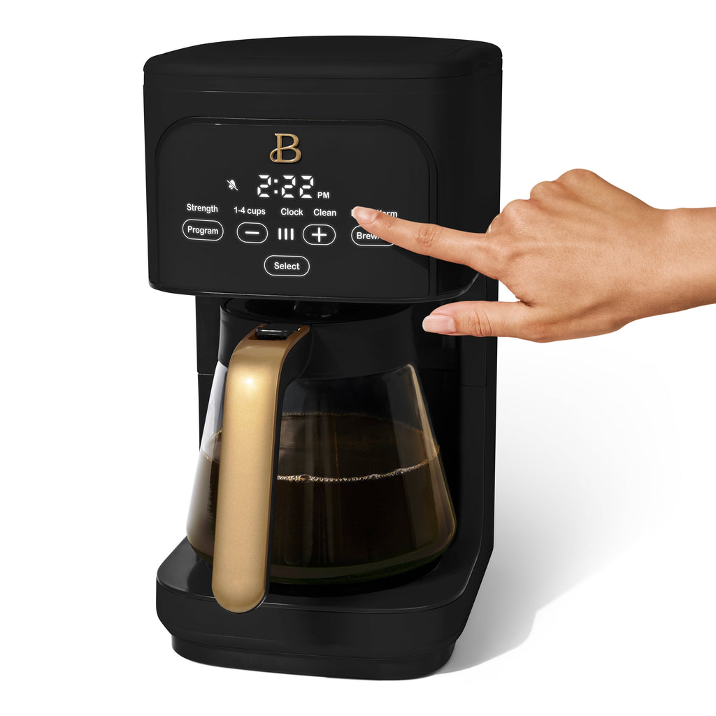 Beautiful by Drew Barrymore 12-Cup Programmable Coffee Maker, White Icing