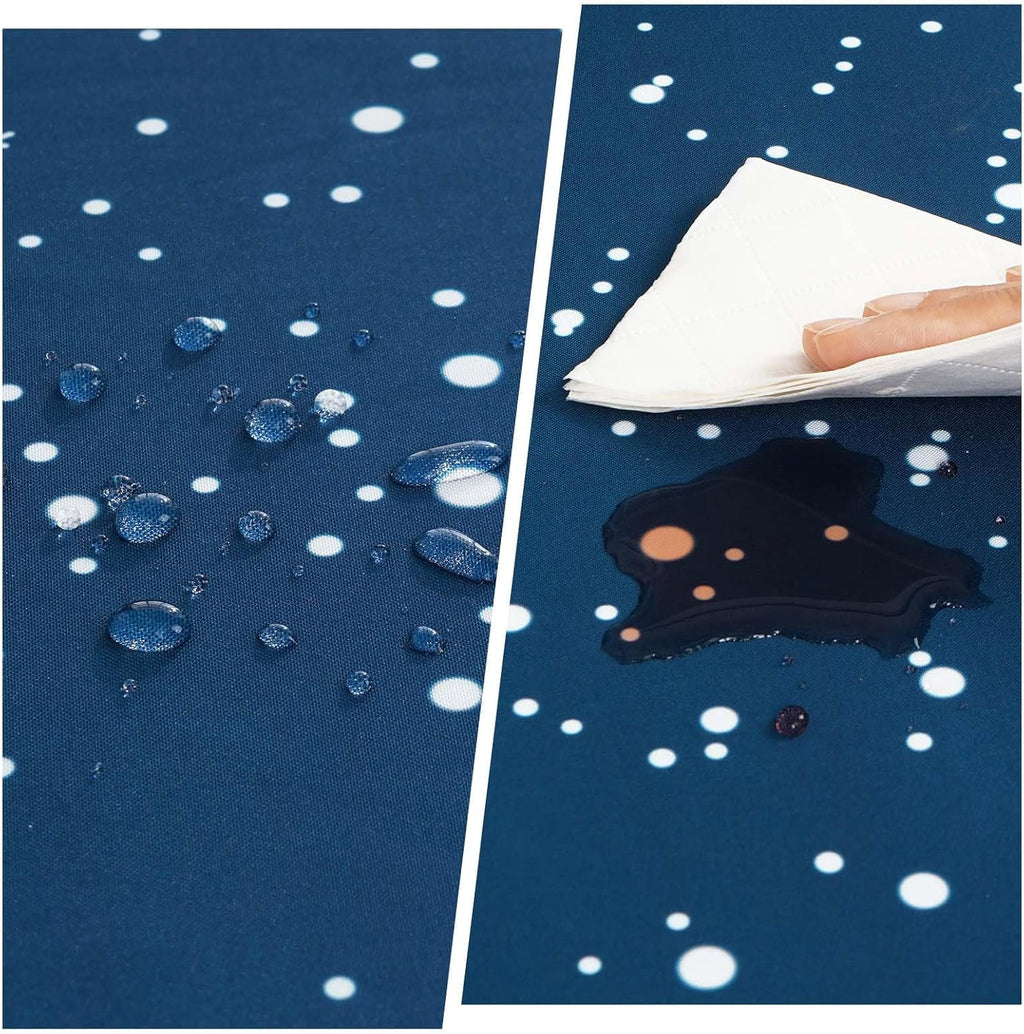 Yastouay Christmas Tablecloth Snowman Table cloth Blue Rectangle Table Cover for Xmas Dinner Party, 60" x 84"