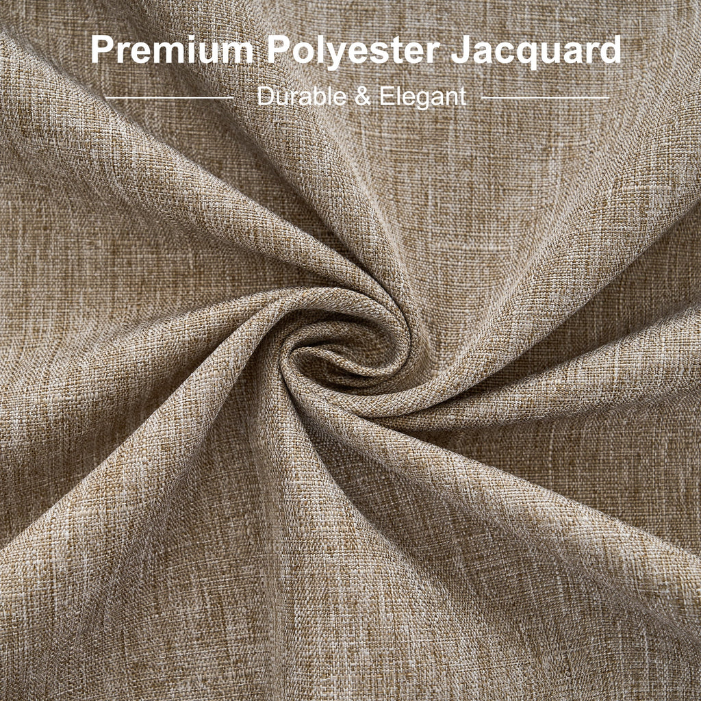 Inosoo Faux Linen Textured Rectangle Tablecloth - 60 x 84 inch Waterproof & Machine Washable Linen-Look Cloth Table Cover, White