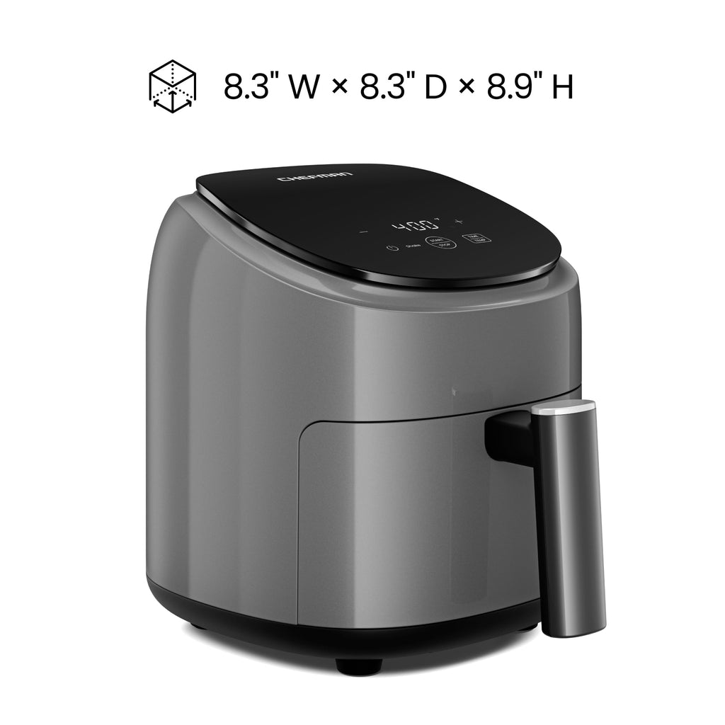 Chefman TurboFry 2-Quart Digital Air Fryer, Compact Design for Quick Meals, Dishwasher-Safe – Black