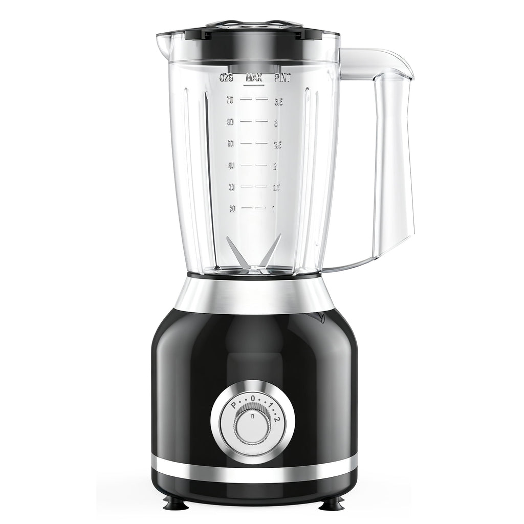 TINANA Countertop Blender with Grinder, 500W Smoothie Maker, 70 oz Pitcher, 2 Speeds & Pulse, Ice Crushing, Black