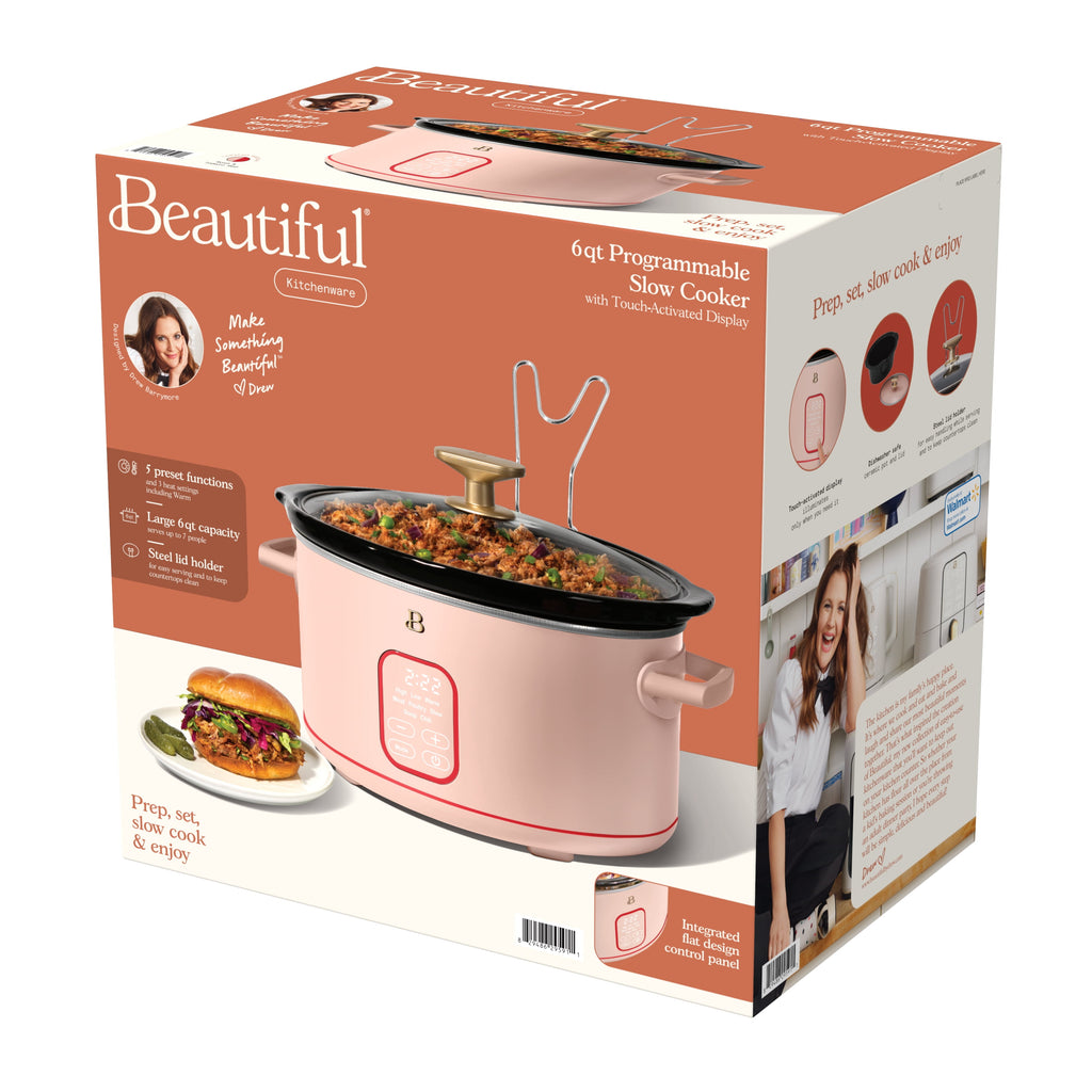 Beautiful 6 Qt Programmable Slow Cooker, Thyme Green by Drew Barrymore
