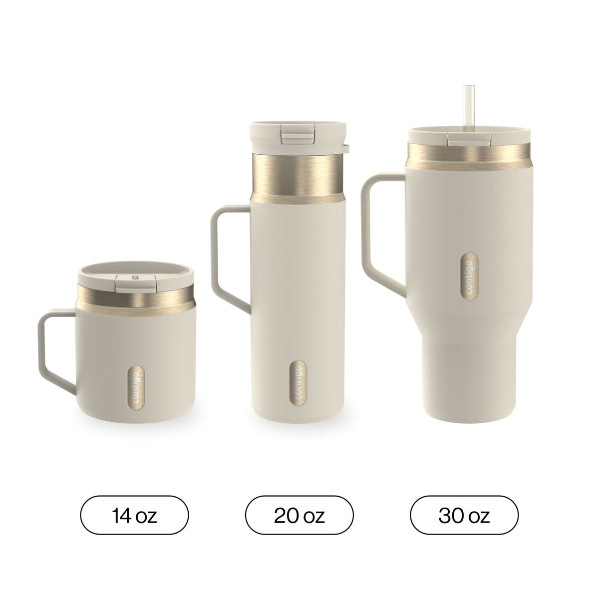 Contigo 30oz SnapSeal Insulated Stainless Steel Tumbler with Straw, Licorice Black/Bronze