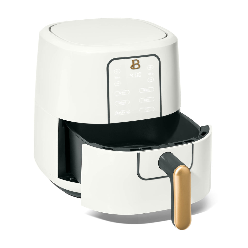 Beautiful 3 Qt Air Fryer with TurboCrisp Technology, EverGood Non-Toxic Ceramic Nonstick Coating, Chocolate by Drew Barrymore