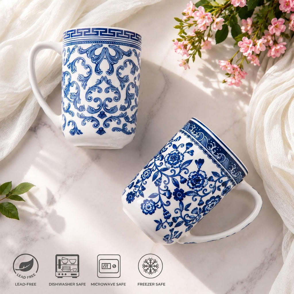 AmorArc Porcelain Tea Mug with Infuser and Lids, 18 Oz Cup Strainer Bag Holder for Loose Leaf Tea, Steeping Coffee Well-wrapped Box House-warming Wedding Birthday Gift, YelloRed