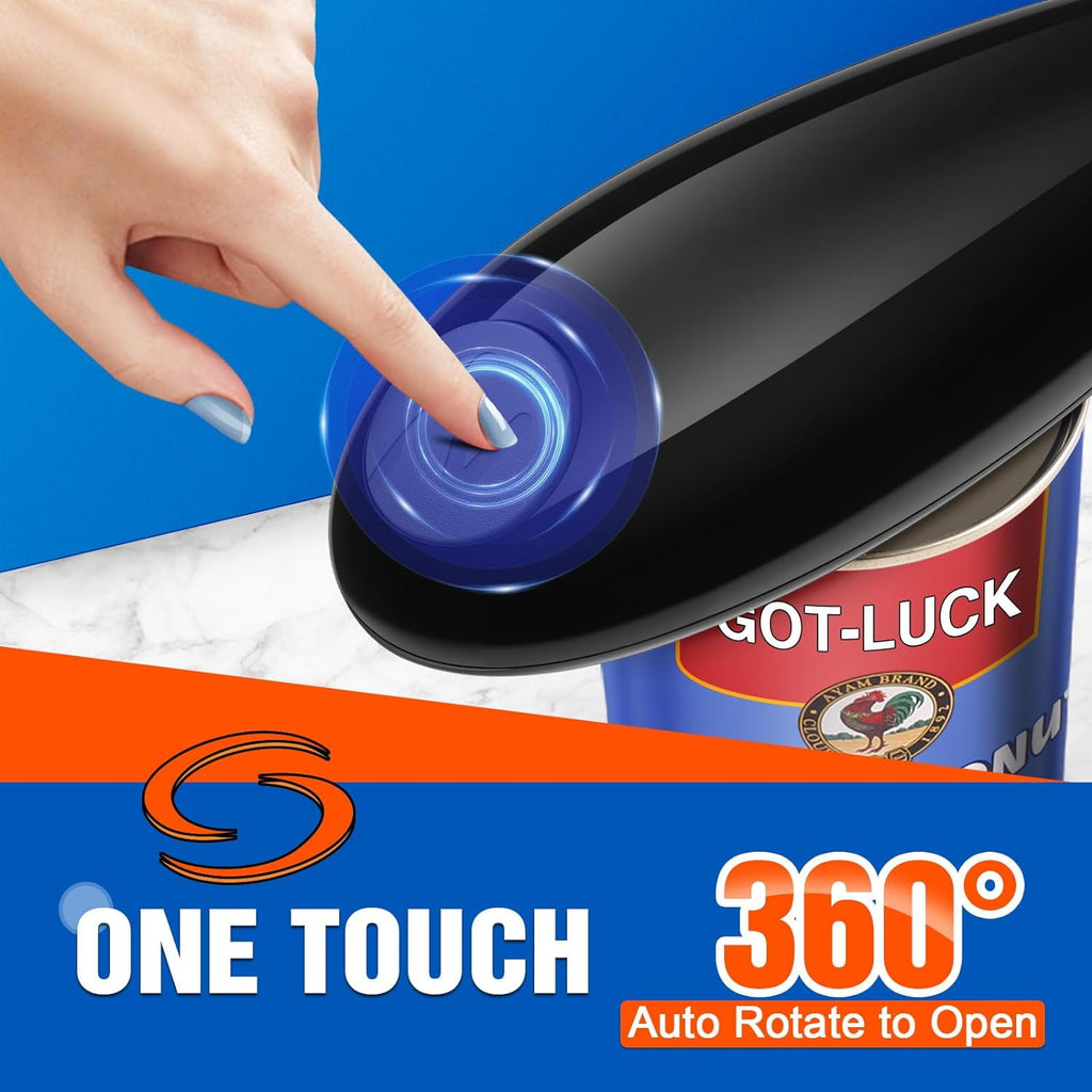 Mixfeer Electric Can Opener, One Touch Automatic Can Openers, Fit Different Can Sizes and Shape with No Sharp Edges, Best Kitchen Gadgets for Seniors, Arthritis, and Chef