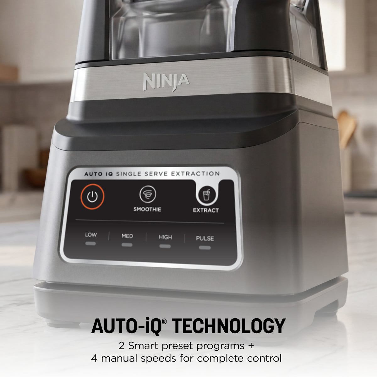 Ninja Professional Plus DUO 72-Oz Blender, Smoothies, Ice Crush, 2 Auto-iQ Preset Programs, 4 Speeds, 1400PW, BN750NV Navy