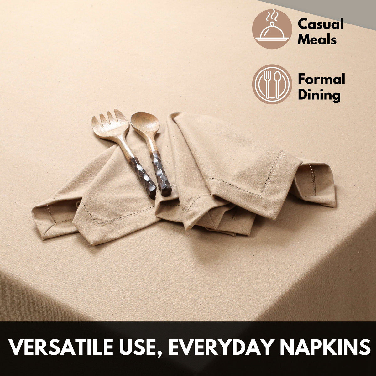 Softopia Cotton Hemstitch Table Fabric Cloth Napkins 18"x18", Set of 12, Lemon Yellow