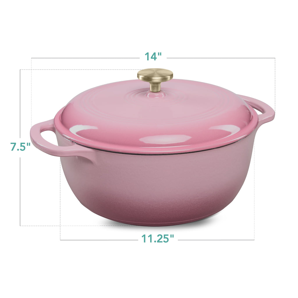 Best Choice Products 6 Quart Enamel Cast-Iron Dutch Oven, Heavy-Duty Cookware w/ Dual Handles, Lid - Cornflower Blue
