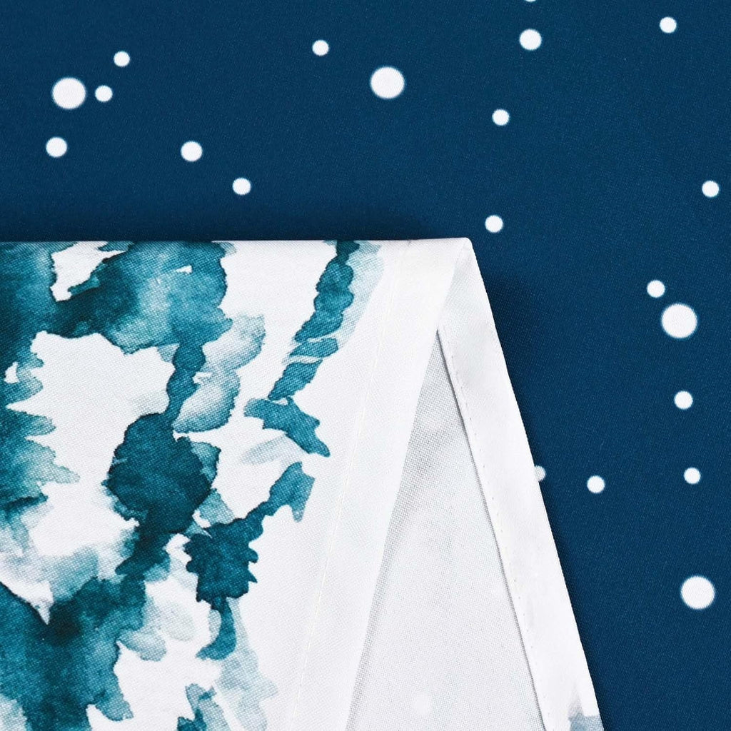Yastouay Christmas Tablecloth Snowman Table cloth Blue Rectangle Table Cover for Xmas Dinner Party, 60" x 84"