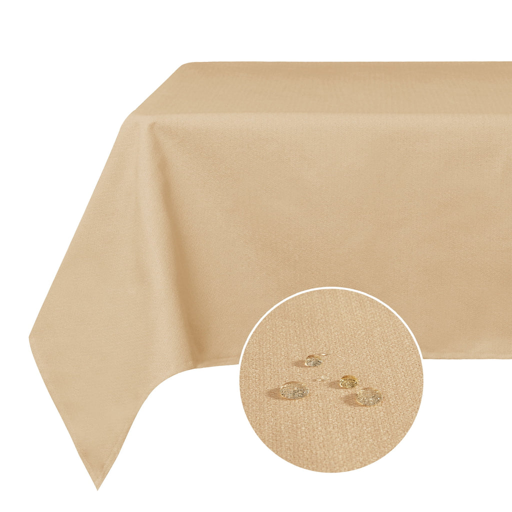 Deconovo Square Tablecloth with Waterproof Finish, Easy-Clean Polyester Table Cover, 54 x 54 Inch, Dark Gray