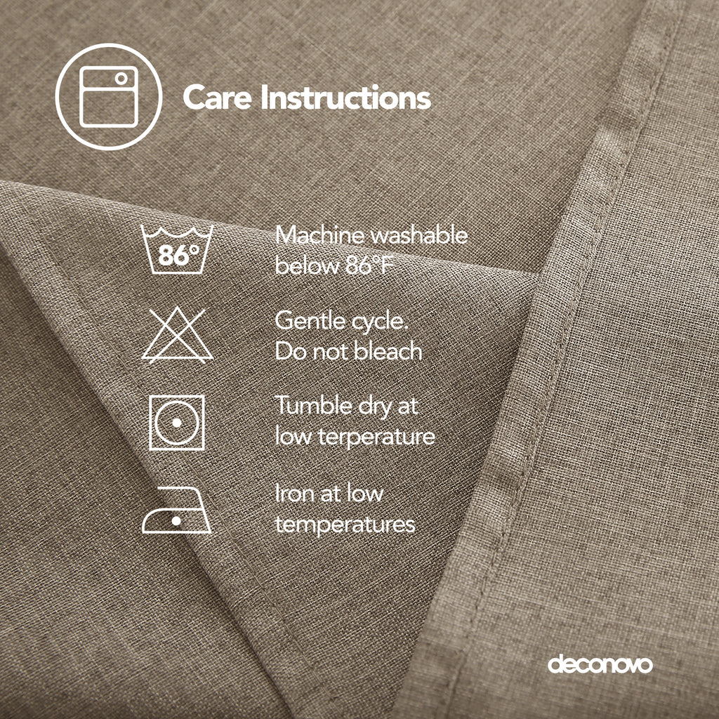 Deconovo Square Tablecloth with Waterproof Finish, Easy-Clean Polyester Table Cover, 54 x 54 Inch, Dark Gray