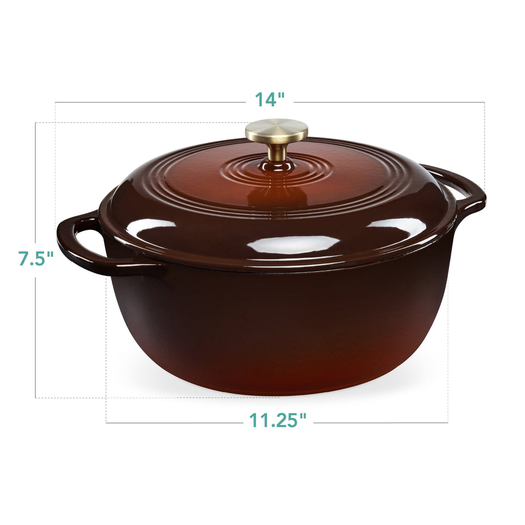Best Choice Products 6 Quart Enamel Cast-Iron Dutch Oven, Heavy-Duty Cookware w/ Dual Handles, Lid - Cornflower Blue