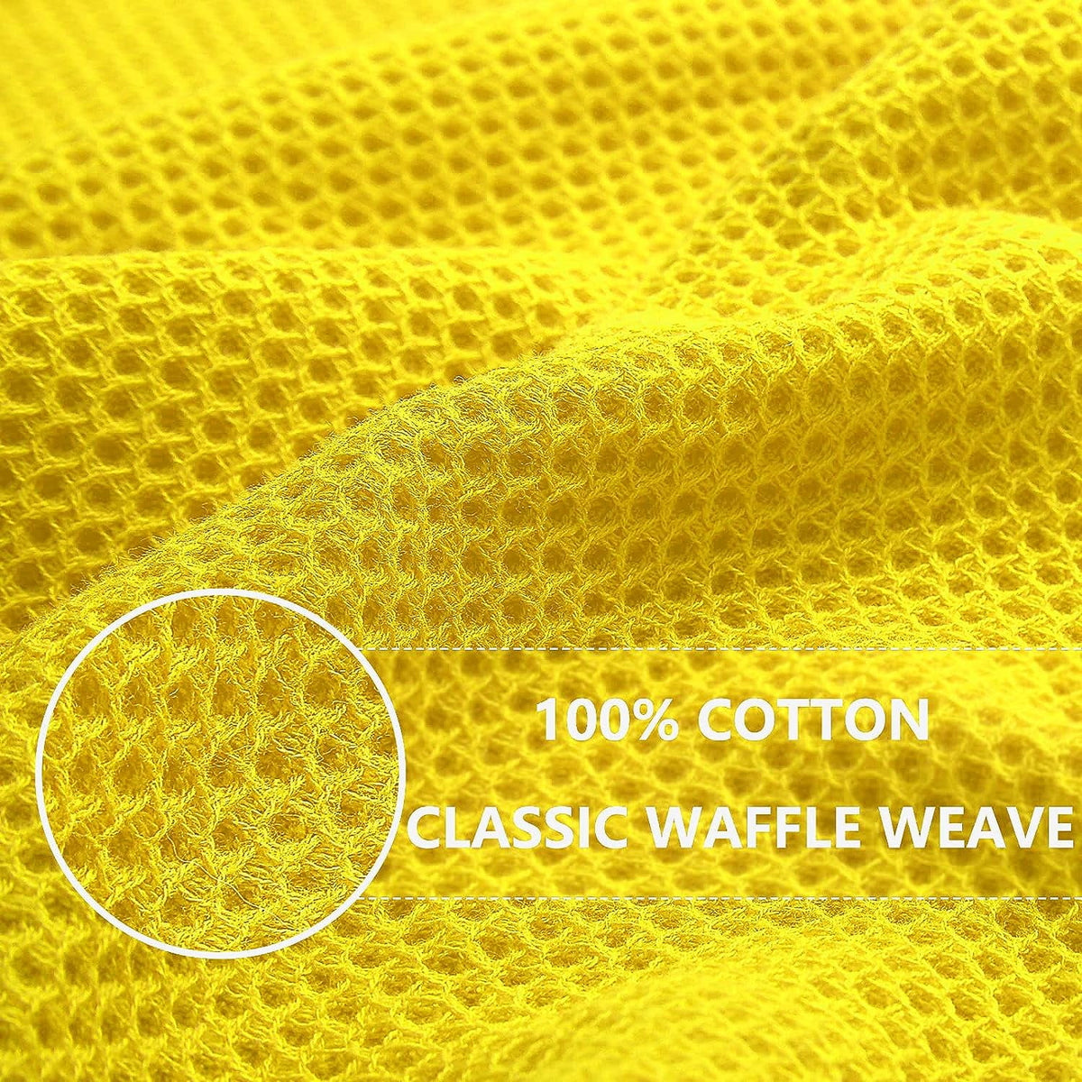 Homieway 6 Pack 100% Cotton Dish Towels, Waffle Weave Dish Cloths for Washing Dishes, Quick Drying Kitchen Dish Towels Rags, 12x12 Inches, Mixed Color