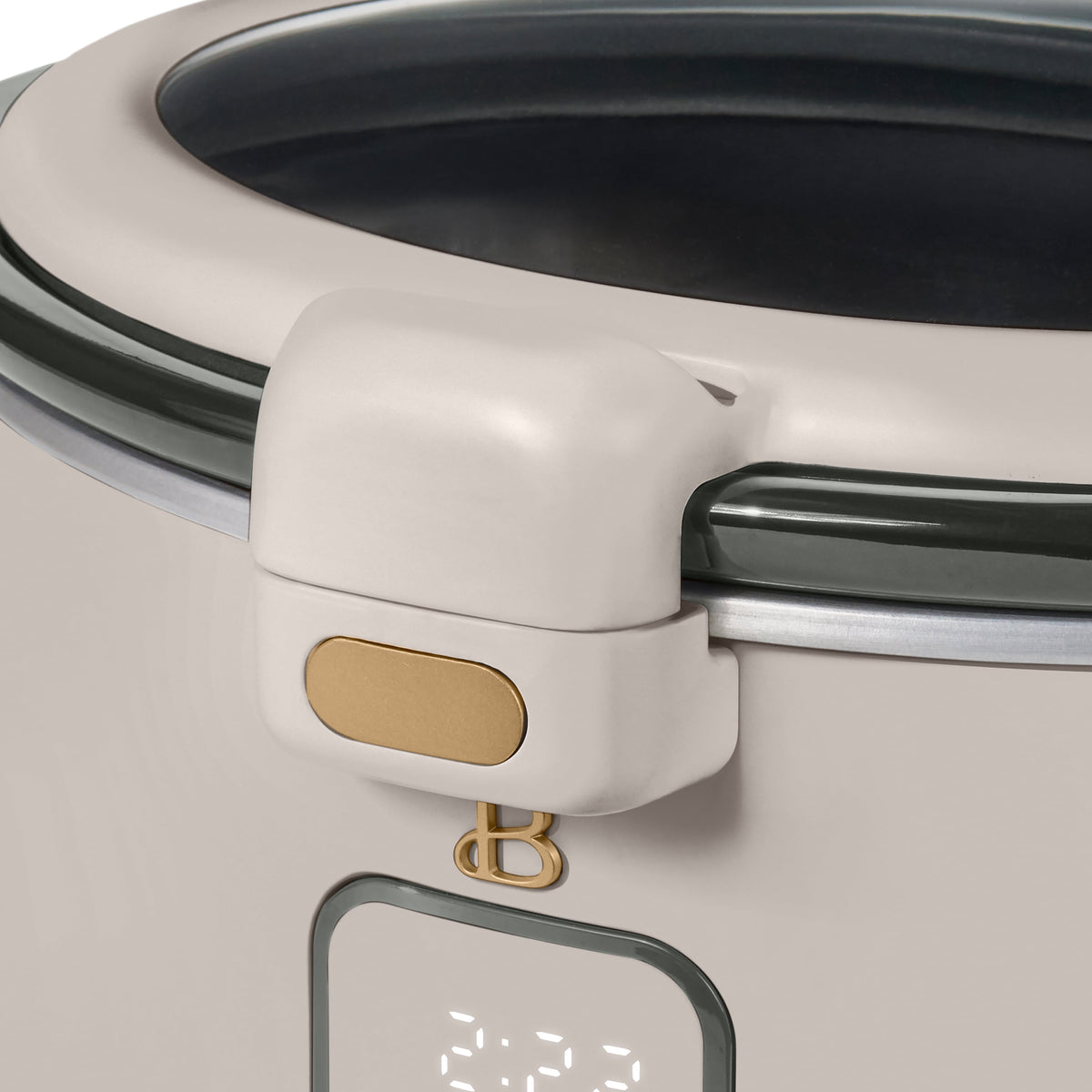 Beautiful 4 Qt Digital Slow Cooker with Hinged Locking Lid, Thyme Green by Drew Barrymore