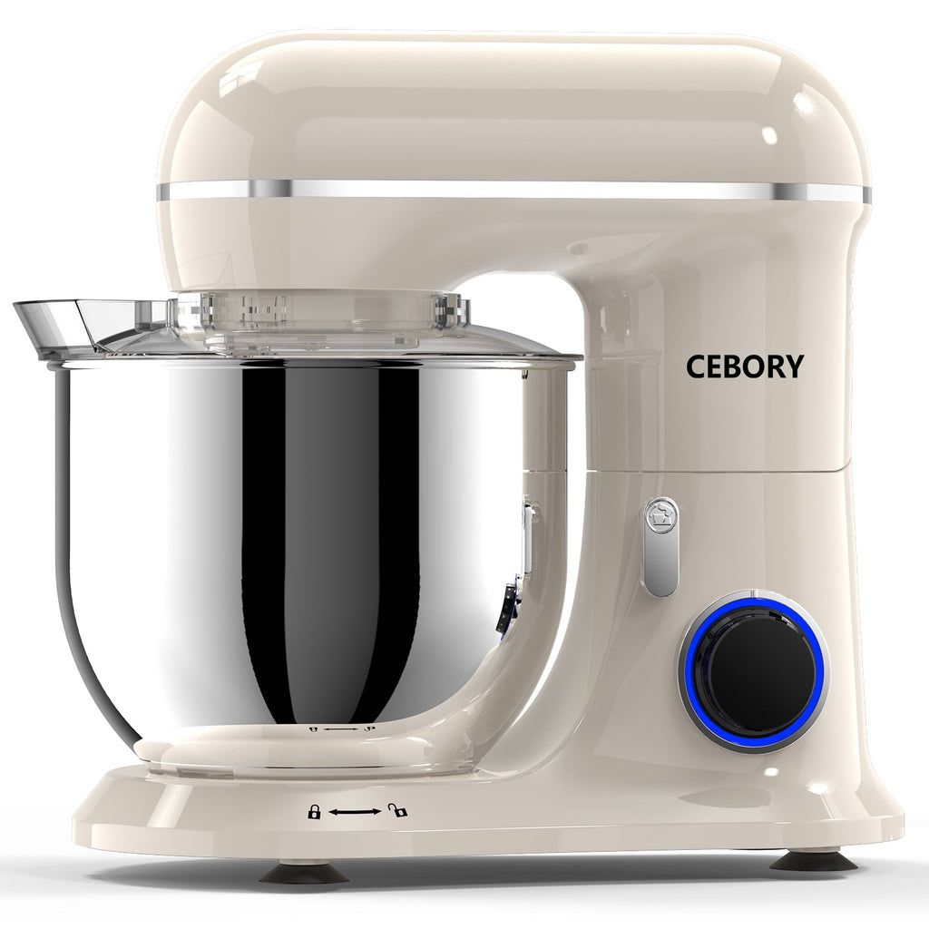 CEBORY 3-IN-1 Stand Mixer, 6.5 QT Tilt-Head 10-Speed Food Mixer, Kitchen Electric Mixer with Dough Hook, Beater, Whisk, Bowl for Most Home Cooks