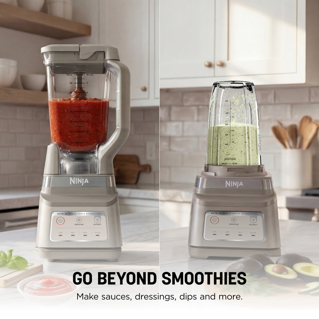 Ninja Professional Plus DUO 72-Oz Blender, Smoothies, Ice Crush, 2 Auto-iQ Preset Programs, 4 Speeds, 1400PW, BN750NV Navy