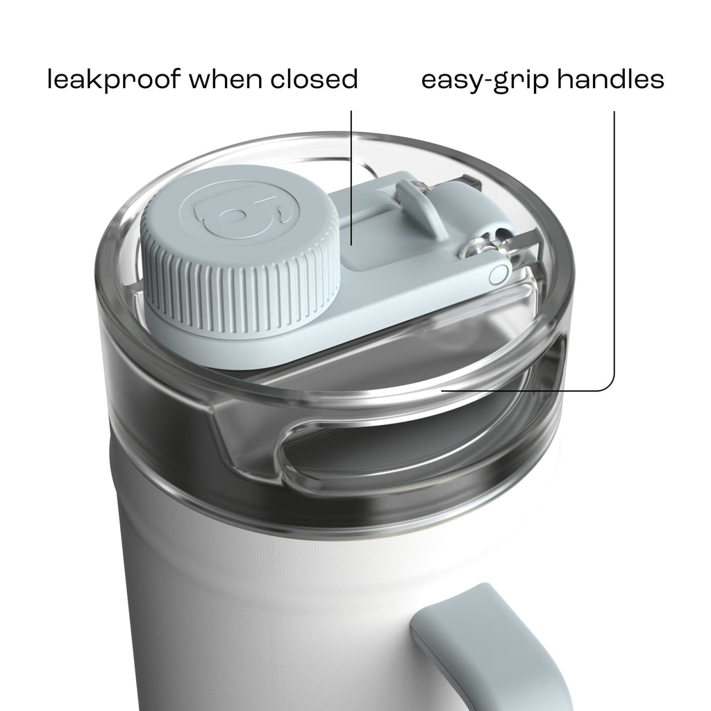 Bubba 52oz DualSip Insulated Stainless Steel Water Keg with Built-In Straw and Drink Opening and Side Handle, Moodbooster Purple/Blue