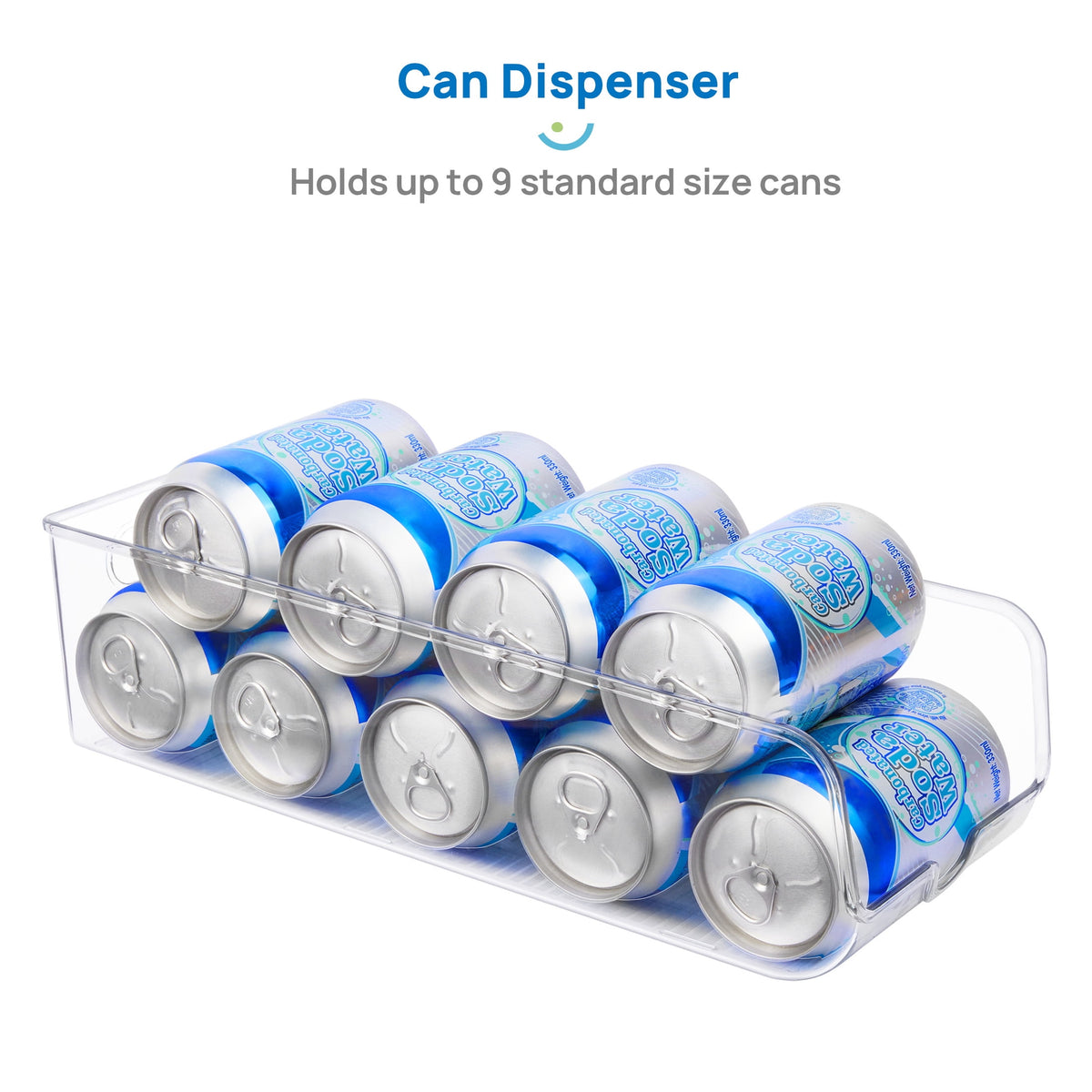 Sindcom Set of 10 Fridge Organizer, Refrigerator Organizing Bins with Handles, BPA-Free Clear Plastic Fridge Storage Containers