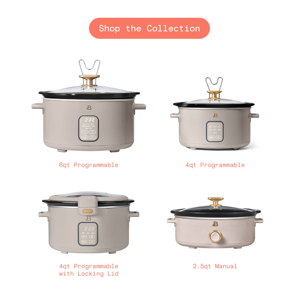 Beautiful 6 Qt Programmable Slow Cooker, Thyme Green by Drew Barrymore