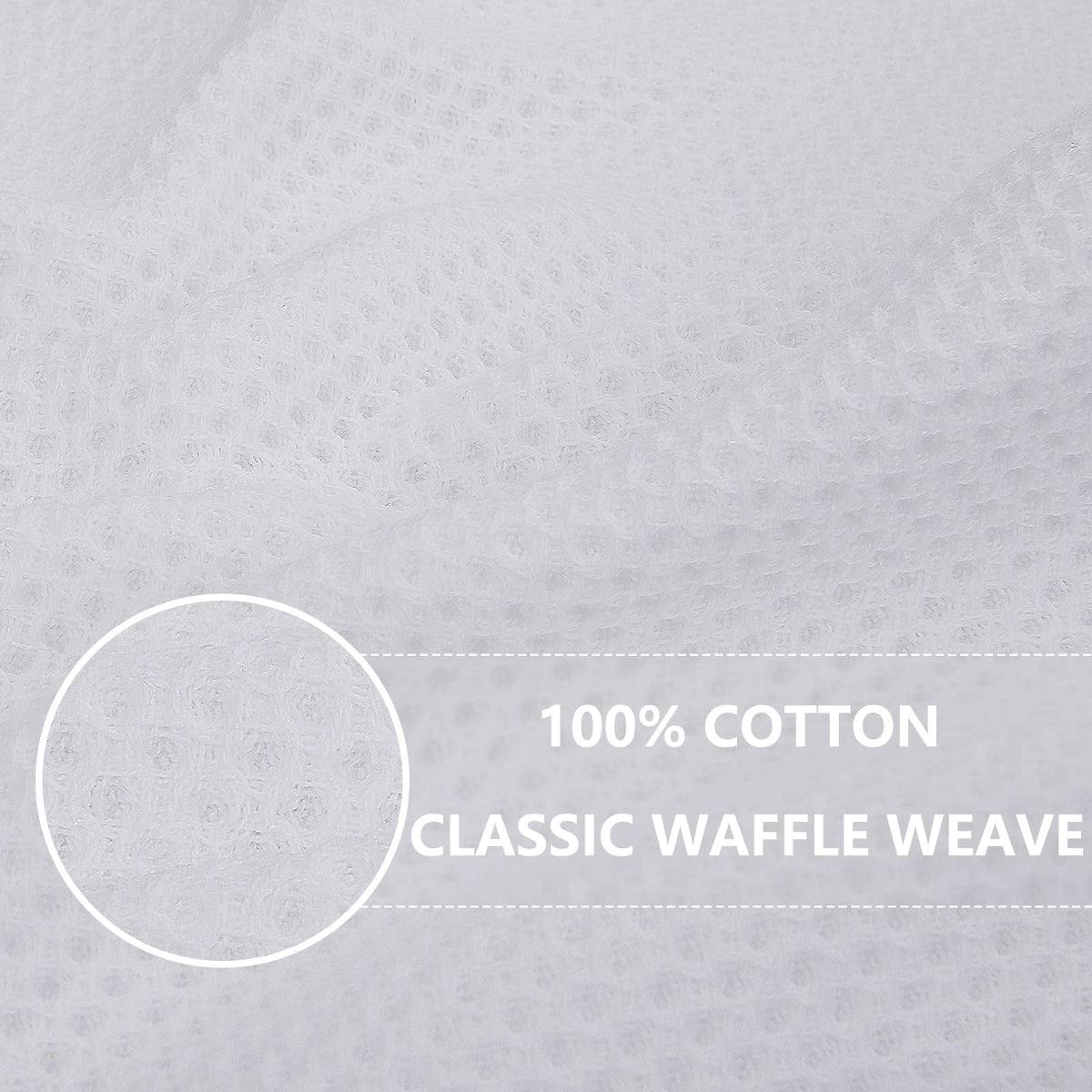 Smiry 100% Cotton Waffle Weave Kitchen Dish Towels, Ultra Soft Absorbent Quick Drying Cleaning Towel, 13x28 Inches, 4-Pack, Dark Grey