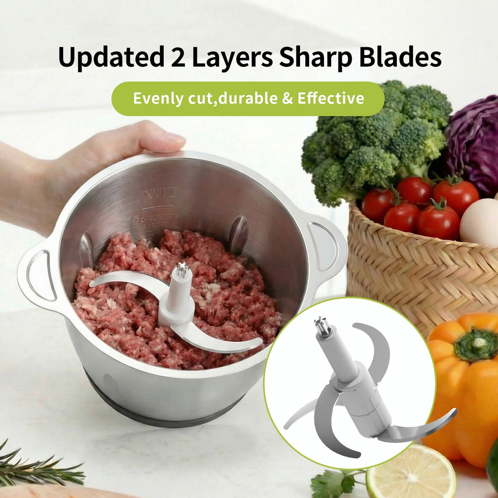 LINKChef 6-Cup Food Processor, Electric Food Chopper & Meat Grinder for Vegetables, Meat & Fruit，Dishwasher Safe