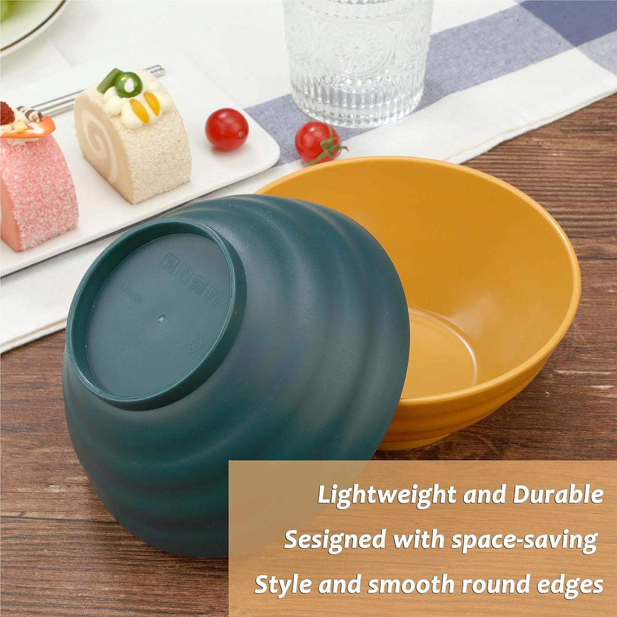 Bestdin Black Dinnerware Set for 4, 16 Pieces Plastic BPA-Free Dinner Plates, Salad Plates, Cereal Bowls, Cups, Unbreakable Plates and Bowls Sets for Kitchen, Microwave and Dishwasher Safe