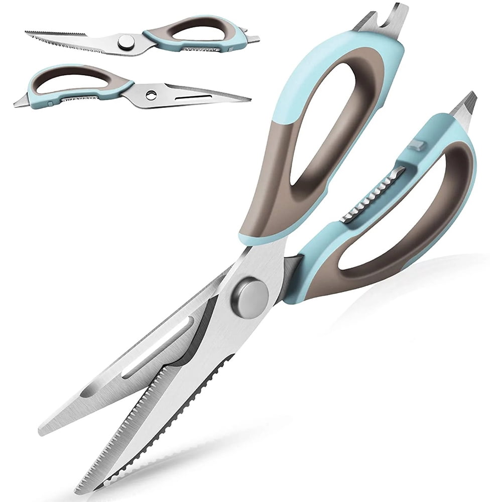Heavy Duty Kitchen Shears – Stainless Steel Multi-Purpose Food Scissors with Magnetic Holder, Detachable for Meat, Poultry, Vegetables & Herbs