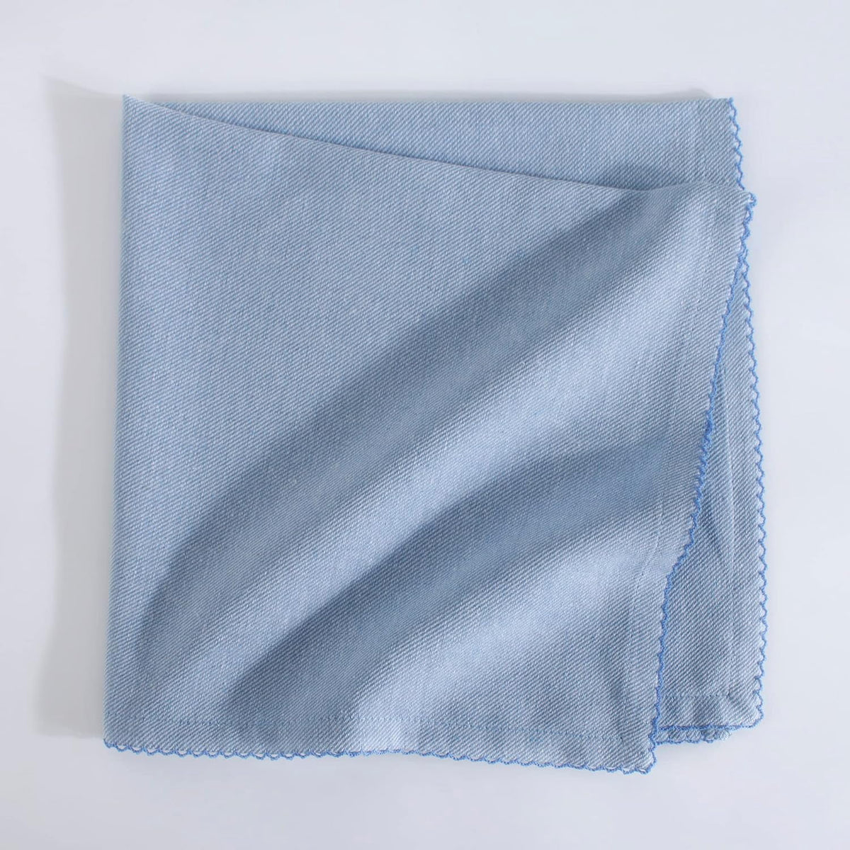 FINGERCRAFT Table Napkins, Cotton Cloth Napkin, Picot Edge, 20-inch, 12 Pack, Ivory