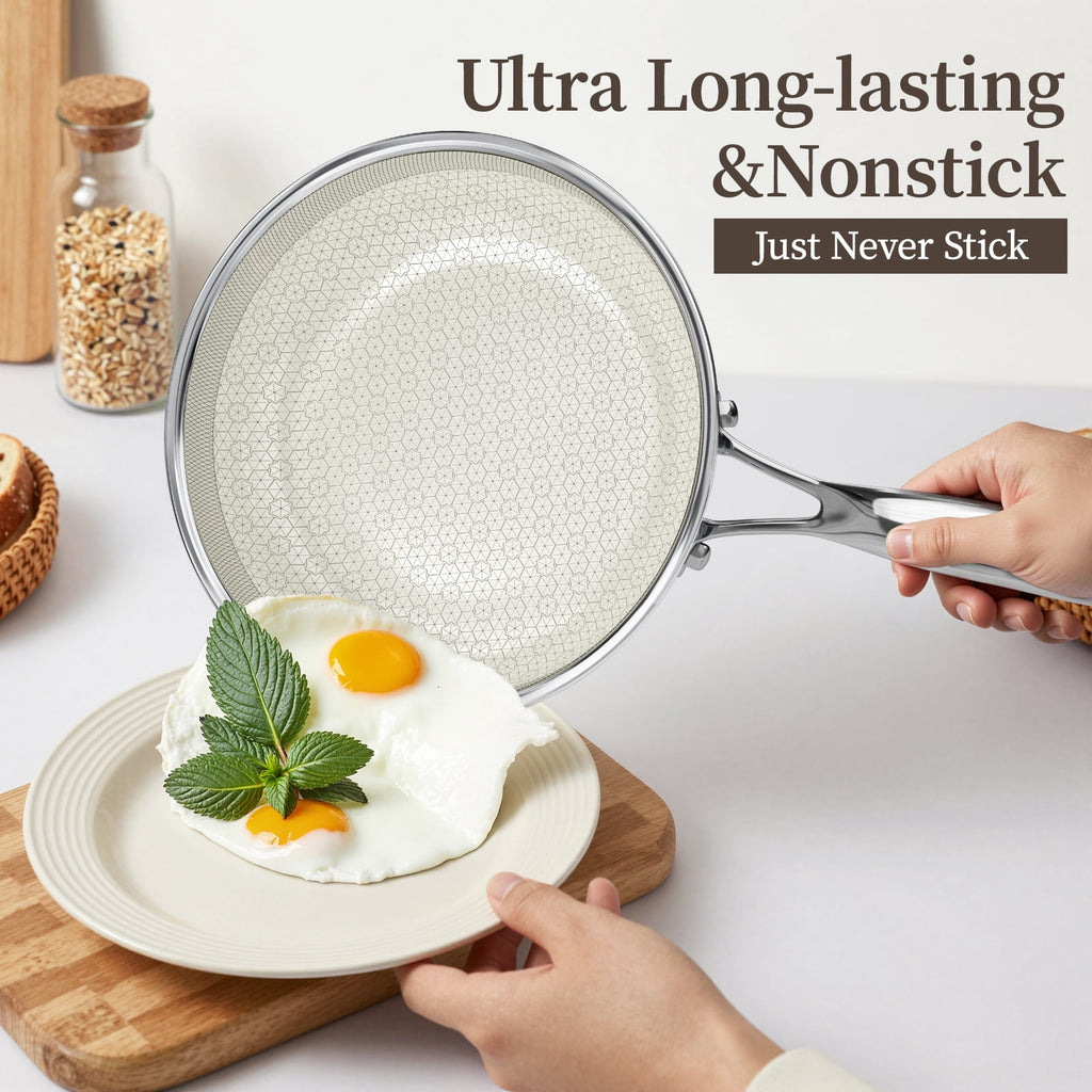 Innerwell 8-Inch Nonstick Granitic Frying Pan with Ergonomic Bakelite Handle