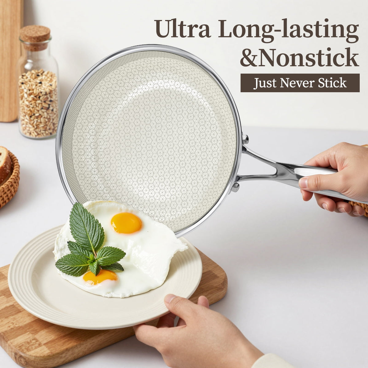 Innerwell 8-Inch Nonstick Granitic Frying Pan with Ergonomic Bakelite Handle