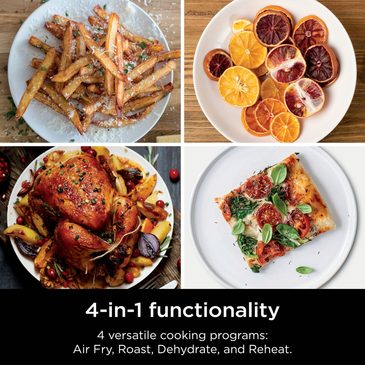 Ninja DoubleStack Air Fryer 8-Qt, 2 Baskets, Cook 4 Foods at Once, Space Saving, 4-in-1, SL200 Black
