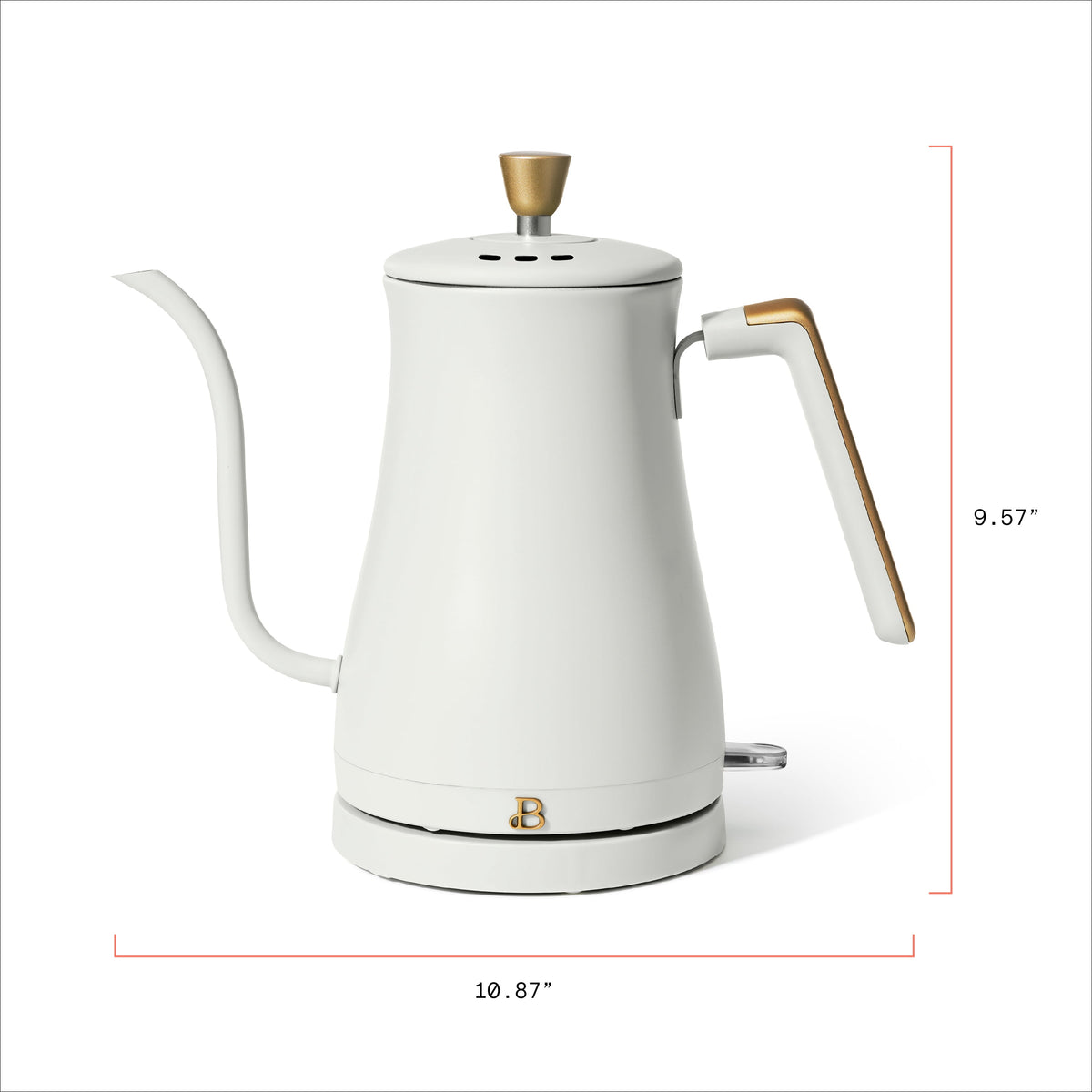 Beautiful 1-Liter Electric Gooseneck Kettle 1200 W, Chocolate by Drew Barrymore