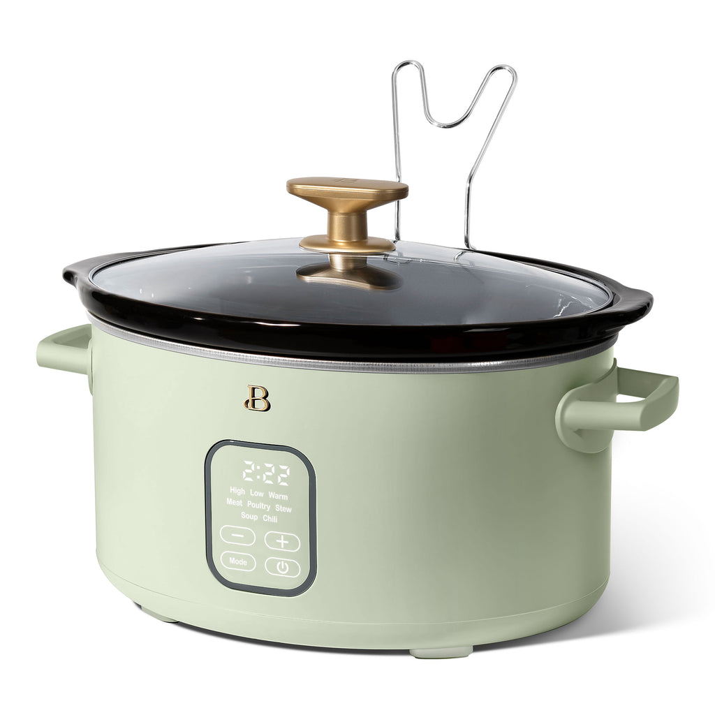 Beautiful 6 Qt Programmable Slow Cooker, Thyme Green by Drew Barrymore